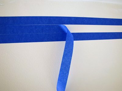 Using Painter's tape to create a boy bedroom header