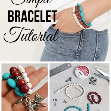 Simple Beaded Bracelet Tutorial - DIY Jewelry is much easier than it looks. This jewelry making tutorial takes you through the beginner steps to creating a beautiful bracelet you will be proud to show off.