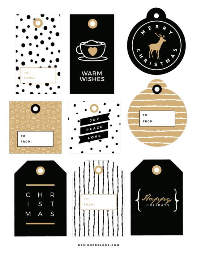 90+ Free Printable Rustic Christmas Tags for Gifts • Craving Some ...