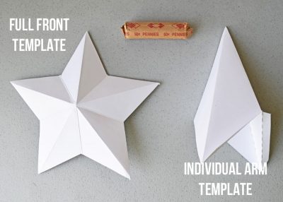 2 kinds of 3-D star templates with examples and links to template