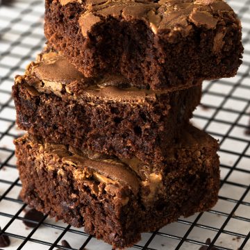Peanut Butter Brownies Recipe -Classic Fudgy Brownies with a marbled ribbon of all natural peanut butter.