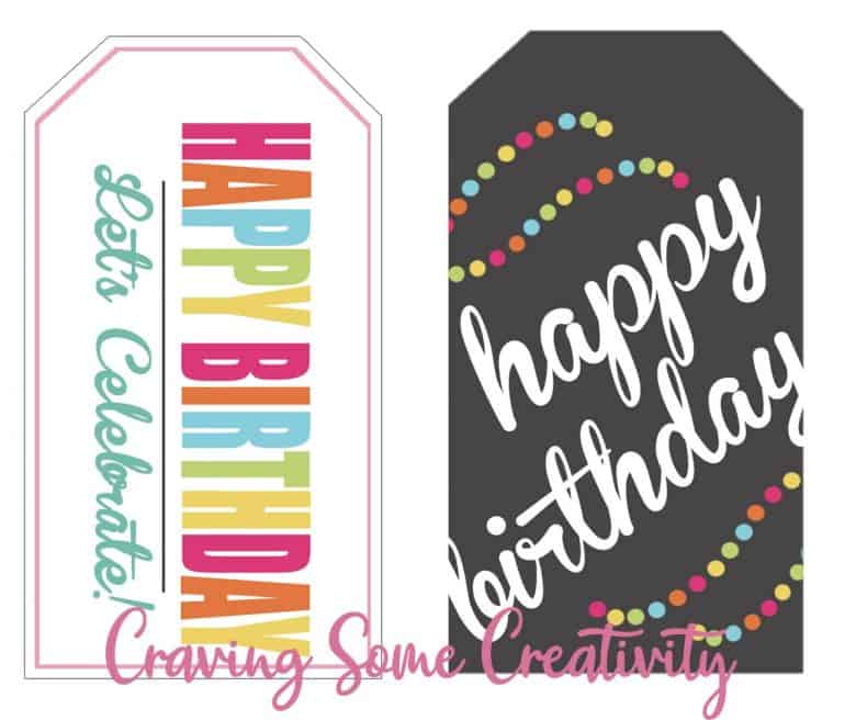 Happy Birthday Tags for Gifts - Free Printable
