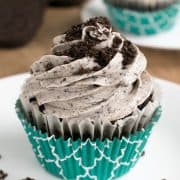 Cookies and Cream frosting with crushed Oreos is divine!