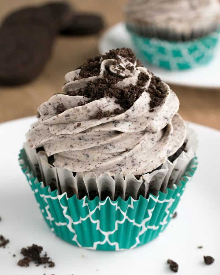 Cookies and Cream frosting with crushed Oreos is divine!