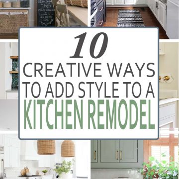Collage of creative kitchen remodel ideas.