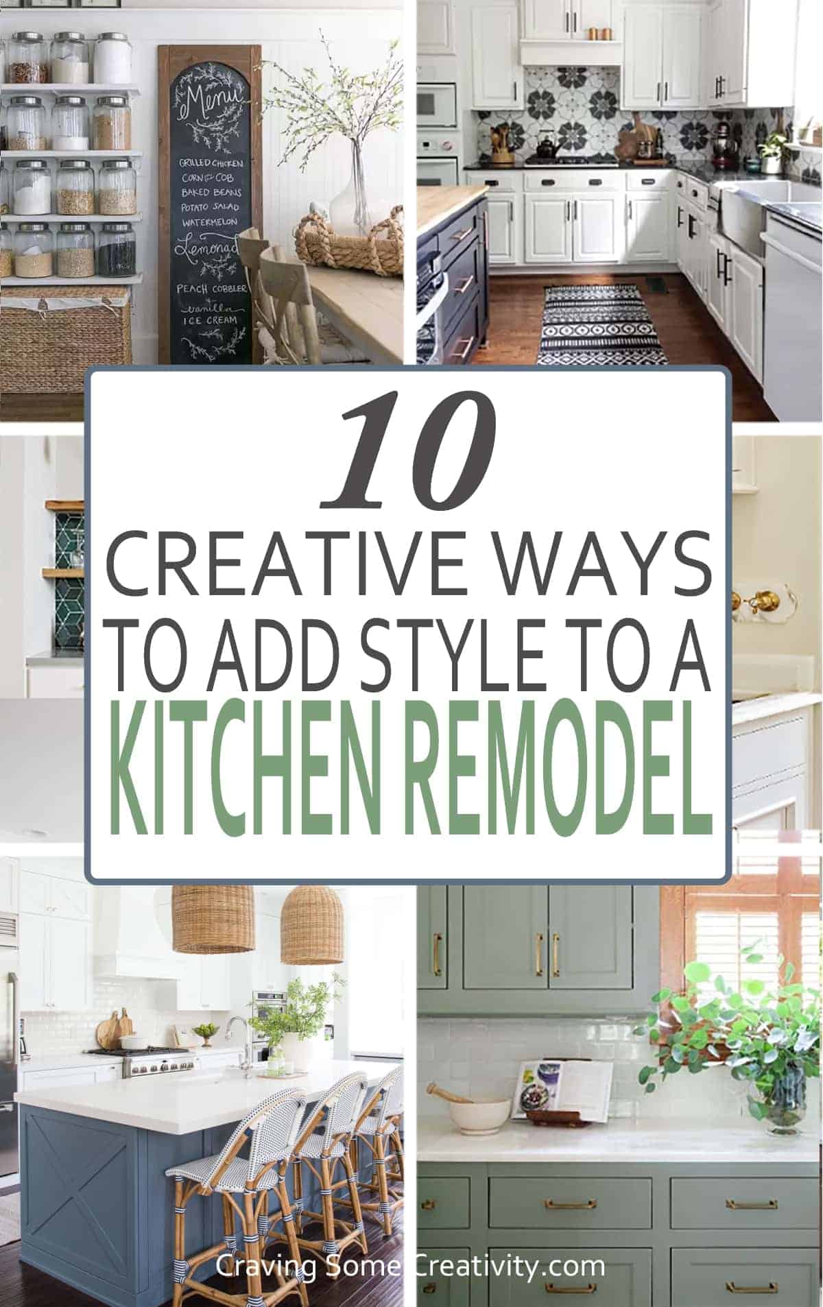 Collage of stylish kitchen remodel ideas with post title.