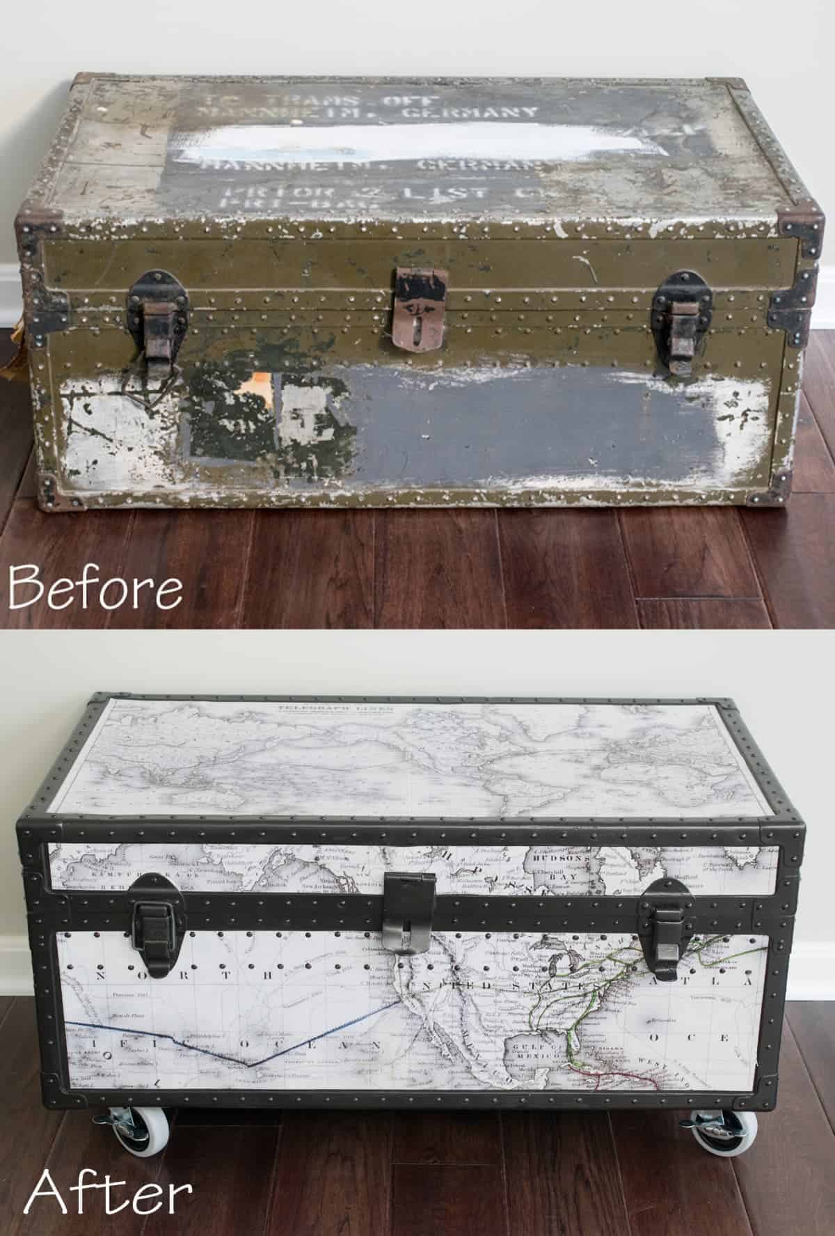 Antique Trunk Makeover • Craving Some Creativity