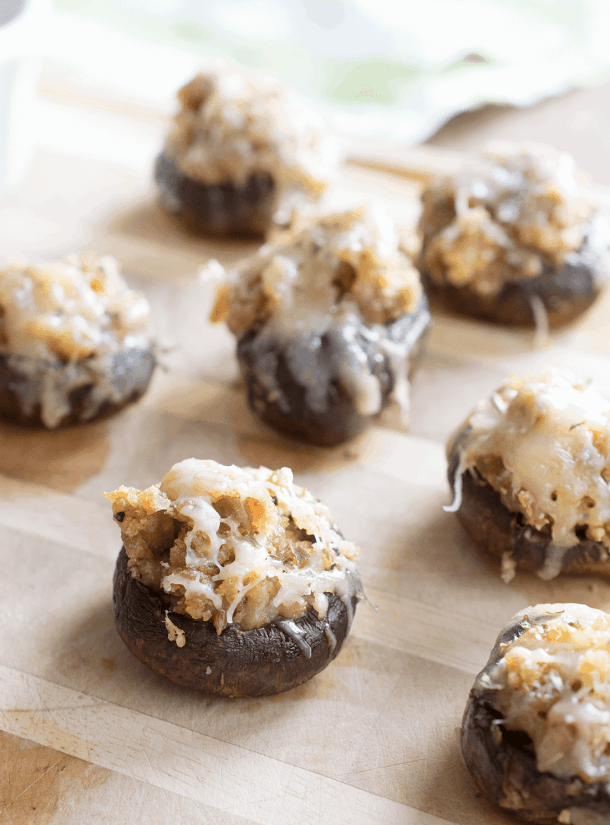 The best sausage stuffed mushrooms recipe. Makes a great appetizer and snack and also reheats well.