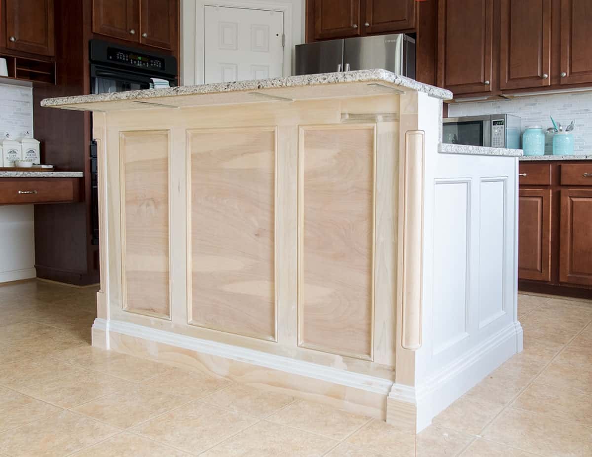 Adding Trim To A Kitchen Island, Kitchen Island Out Of Cabinets