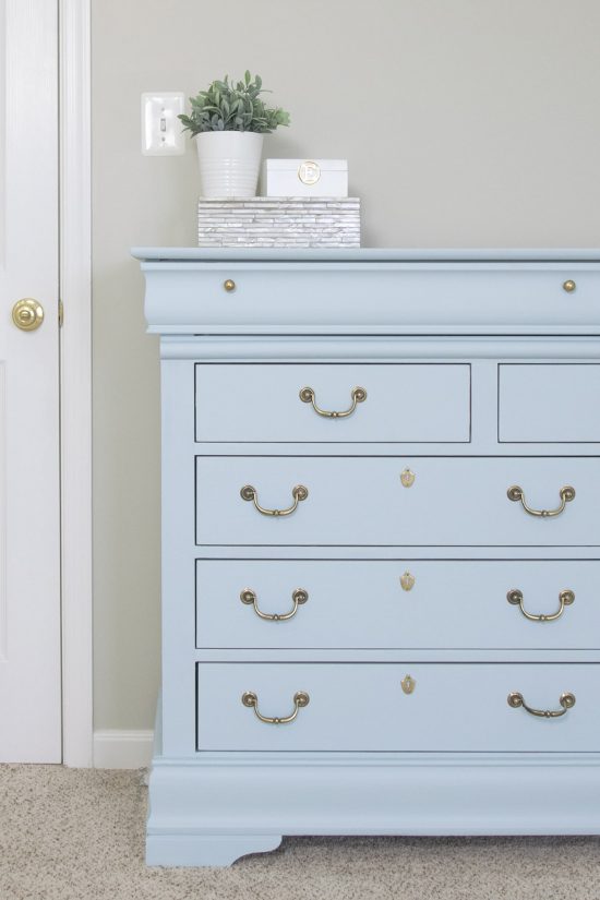 Beautiful Baby Blue Dresser Makeover with Fusion Mineral Little Whale