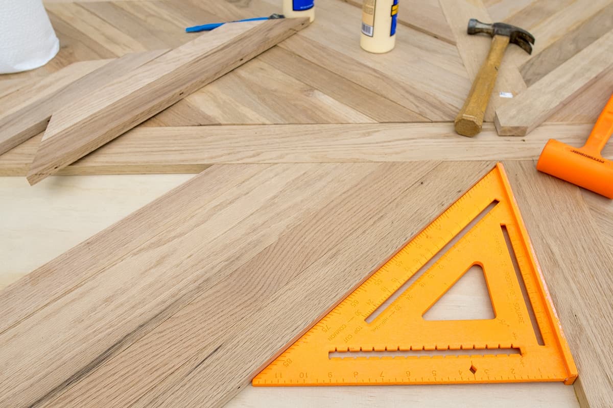 Reclaimed wood cross-X pattern patio tabletop using white oak hardwood. 