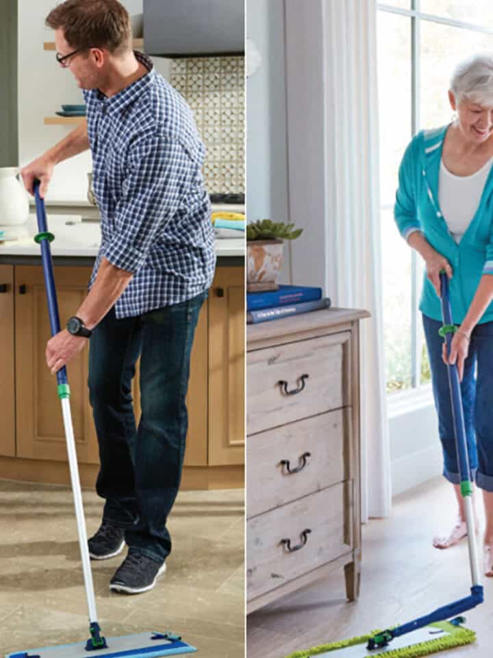 Collage of norwex products and a clean kitchen.