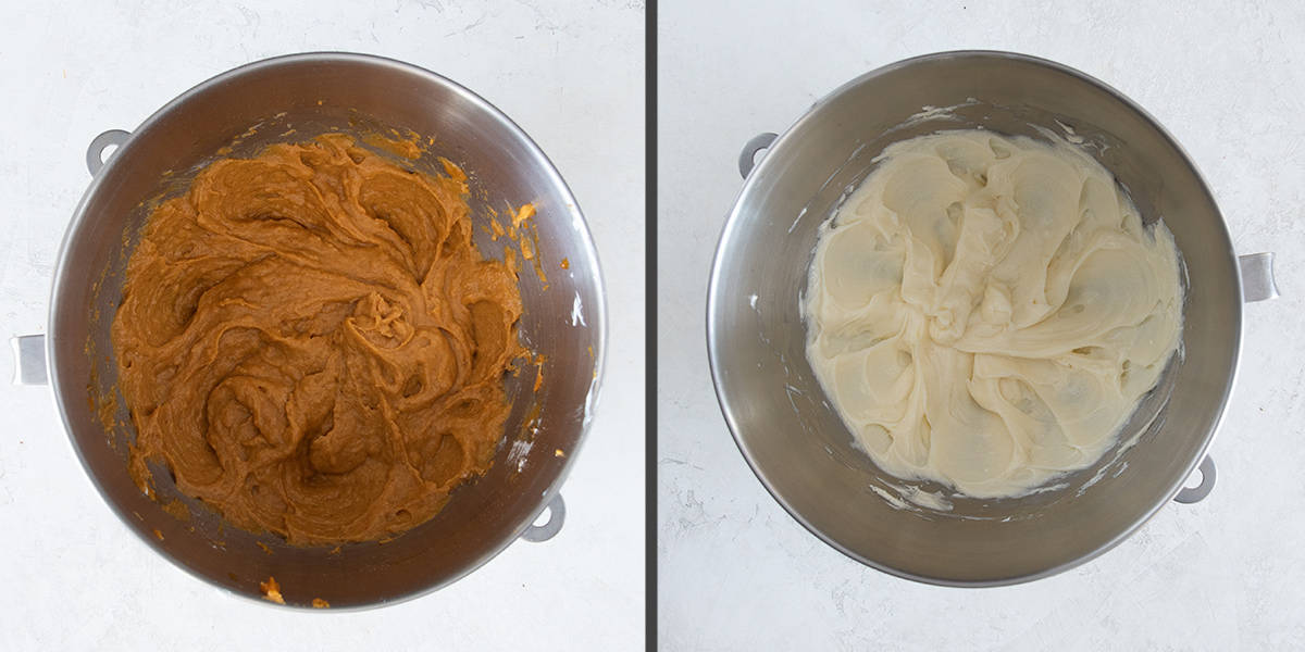 Pumpkin and cream cheese batter after making.
