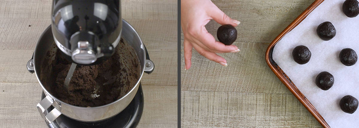 How to roll oreo truffles.