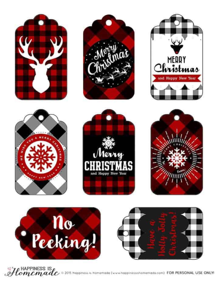 90+ Free Printable Rustic Christmas Tags for Gifts • Craving Some ...
