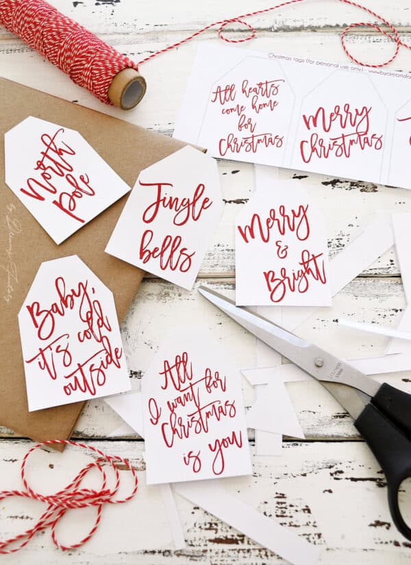 90+ Free Printable Rustic Christmas Tags for Gifts • Craving Some ...