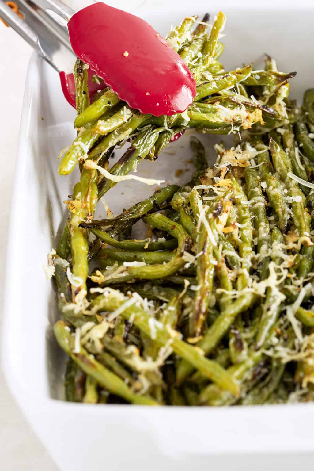 Oven Roasted Garlic Parmesan Green Beans