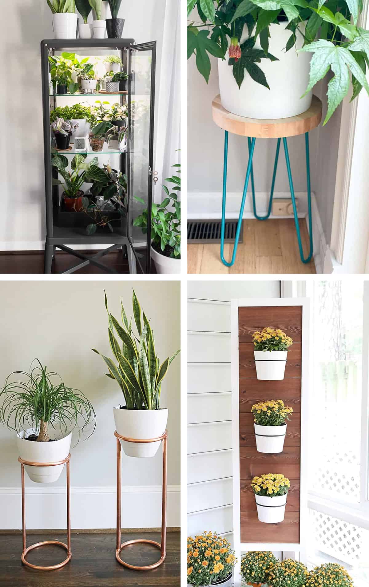 Herb Plant Stand from a Stand Up Shower Caddy