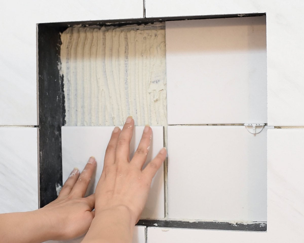 Simple Tile Shower Niche Installation • Craving Some Creativity