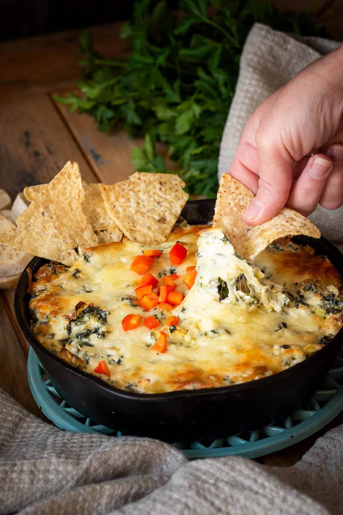Easy Light Spinach Artichoke Dip-image